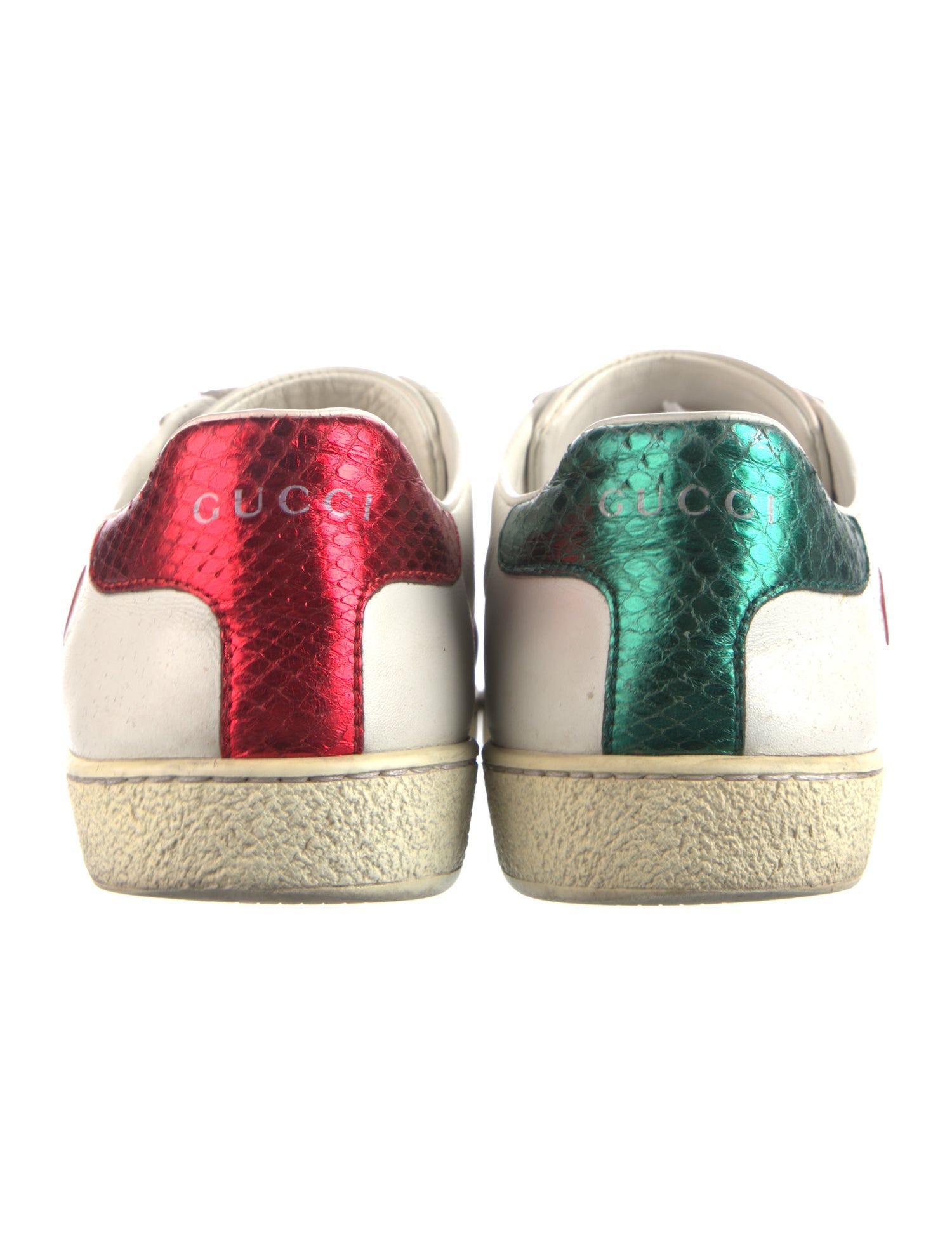 Gucci Web Accent Leather Sneakers